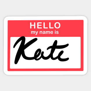 Hello, my name is Kate Sticker